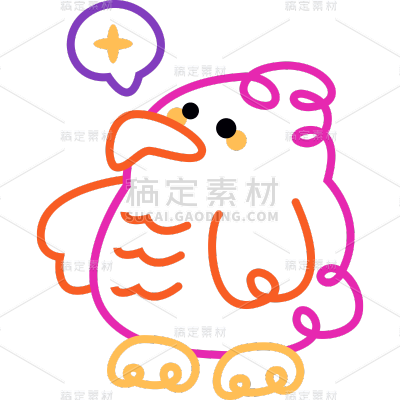 教育培训爆款可爱涂鸦海豹动物头像贴纸AI