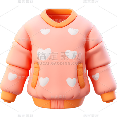 服饰服装3D立体C4D衣服T恤冬季夏季卫衣外套元素素材