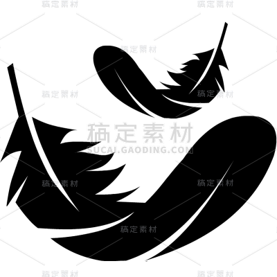 常规通用羽毛图标元素贴纸