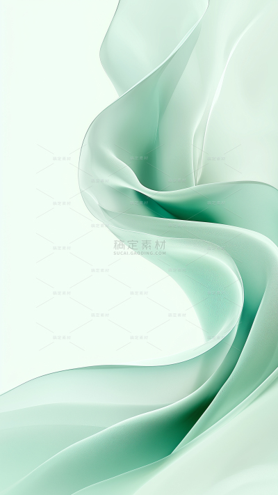 背景系列绿色绸缎背景