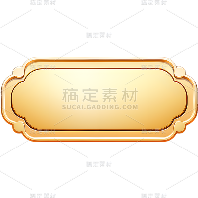 矢量金色按钮免抠元素