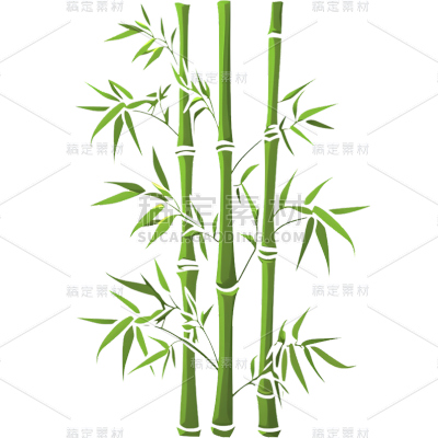 植物通用绿色矢量竹子元素素材