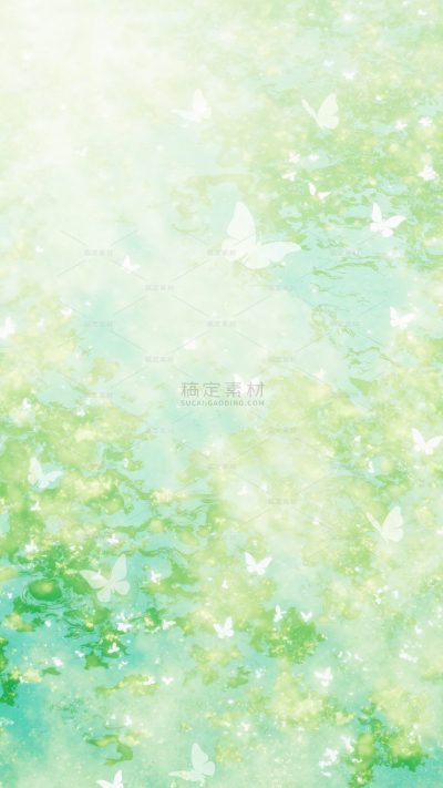 背景系列梦幻水面绿色蝴蝶阳光