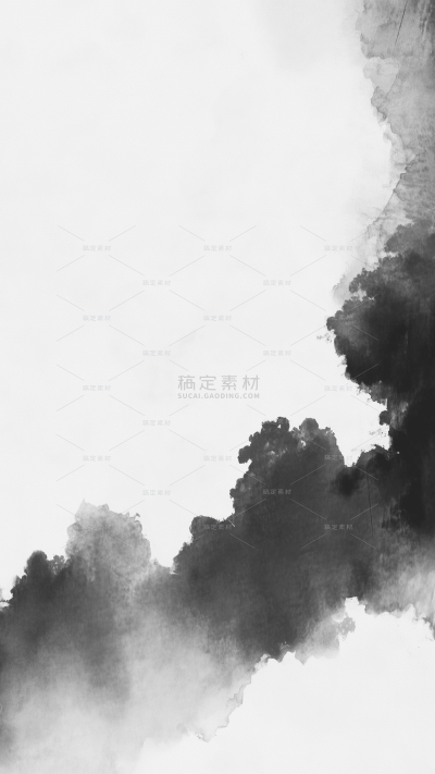 背景系列水墨毛笔晕染边框
