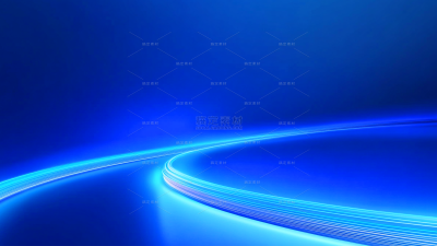 背景系列商务风蓝色抽象发光曲线背景