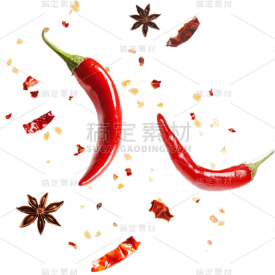 果蔬系列通用写实辣椒碎/辣椒粉元素素材