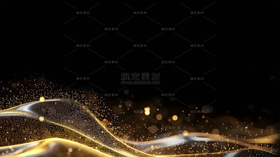 通用背景黑金线条波浪绸缎质感