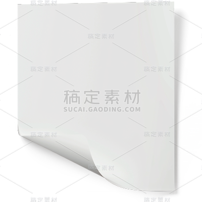 纹理通用光滑卷边纸张元素素材