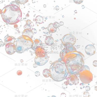 透明彩色气泡贴纸