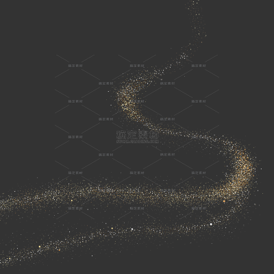 特效系列梦幻感金色曲线粒子光效（td）