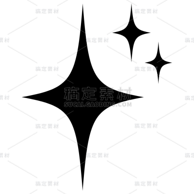 图标系列黑色简约风星星装饰图标（td）