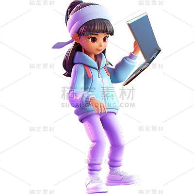 通用3D立体卡通科技人物贴纸