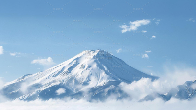 风光通用合成朦胧雪山顶背景图片素材