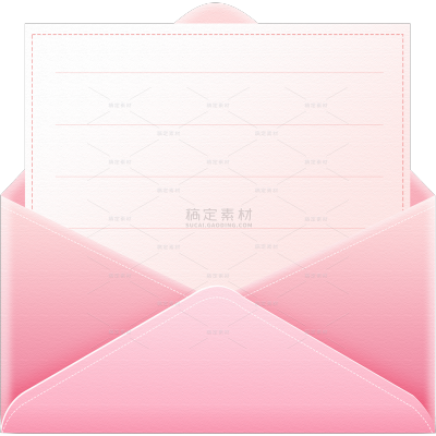 边框系列甜美感粉色高噪点信封信纸元素