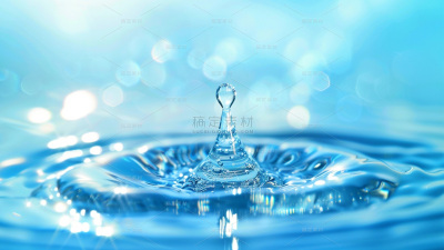 特效通用实景蓝色水滴滴答背景场景图片素材