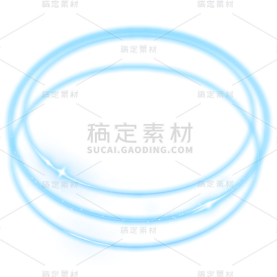 游戏图标光圈元素蓝色简约贴纸