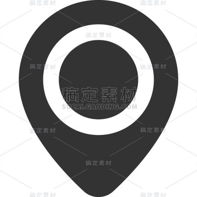 常规系列红色/黑色矢量定位图标通用元素素材
