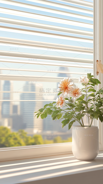 家居系列-通用-写实窗前木桌面背景