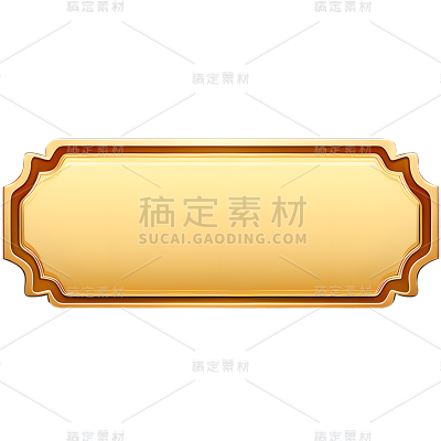 矢量金色按钮免抠元素