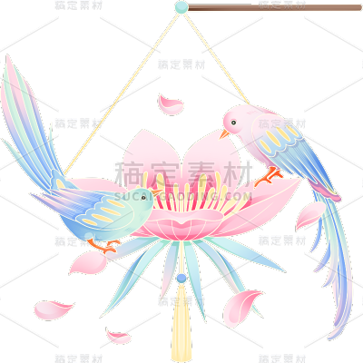 七夕情人节喜鹊元素
