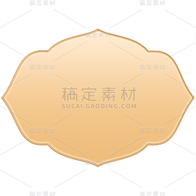 电商活动促销金色简约立体3D文本框边框元素