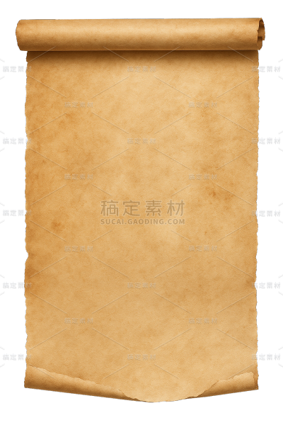 边框系列写实卷轴纸质边框（td）