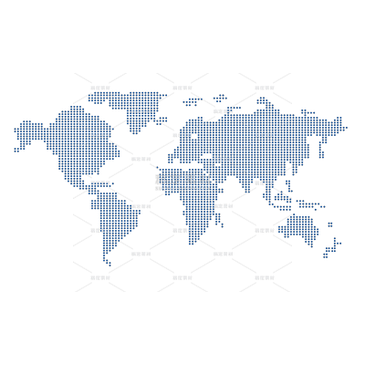 科技风世界地图元素（td）
