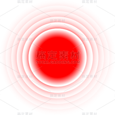 常规通用环状渐变按钮元素贴纸