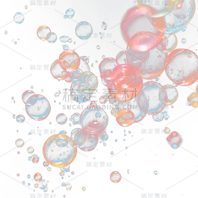 透明彩色气泡贴纸