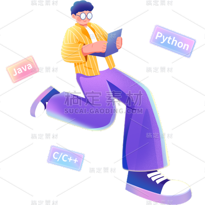 企业职业人物微立体插画贴纸