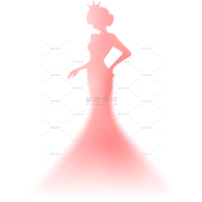 三八妇女节优雅感女性剪影弥散插画