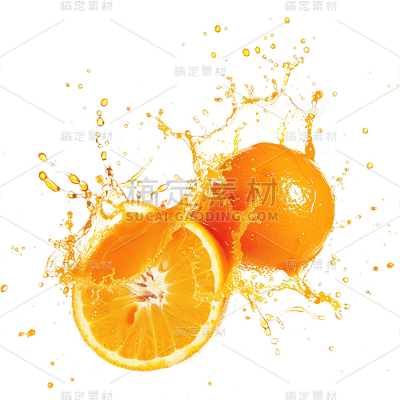 果蔬系列通用写实橙子切面