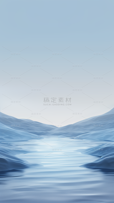 背景通用蓝色海面远山海洋自然背景图片