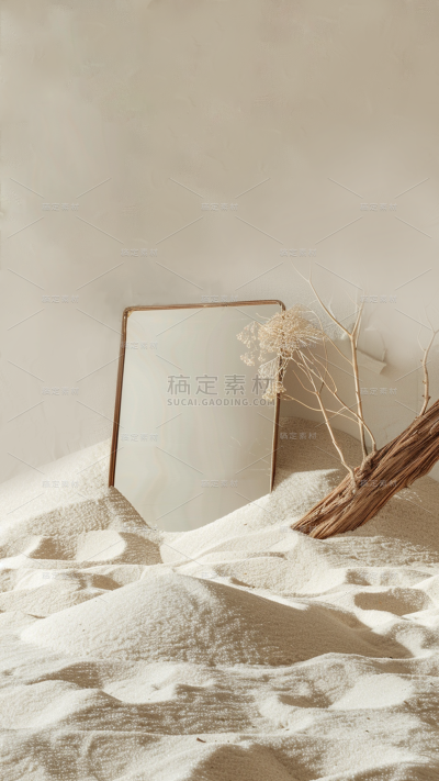 背景通用白色沙子场景背景图片素材