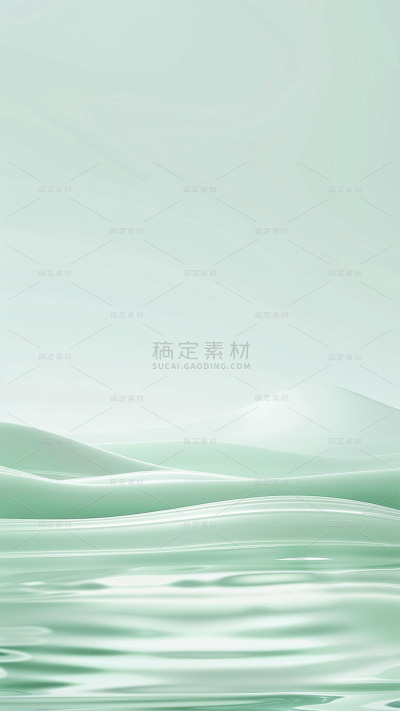 通用绿色立体山脉场景背景素材