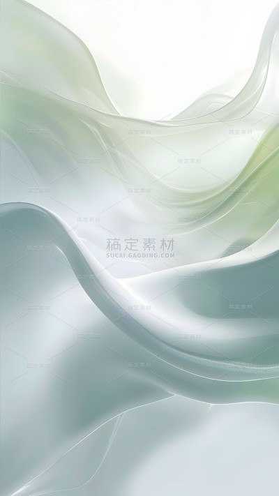 通用简约底纹波浪绿色流体背景素材