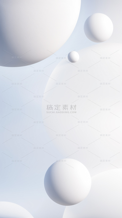 几何系列圆形气球干净背景图片