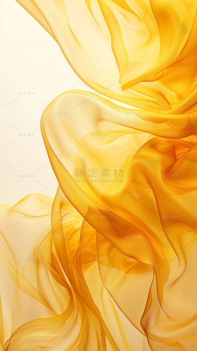 背景系列黄色飘逸丝巾背景图