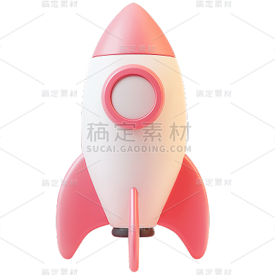 交通系列软3D火箭发射贴纸