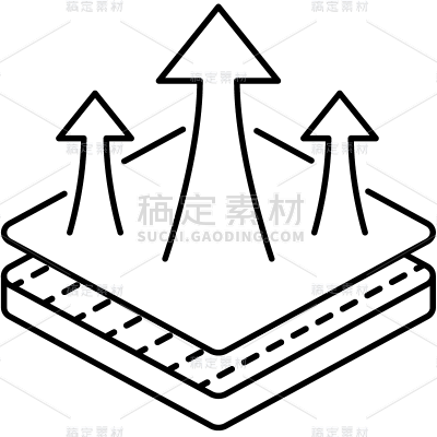 特效通用黑色矢量透气箭头布料图标元素素材