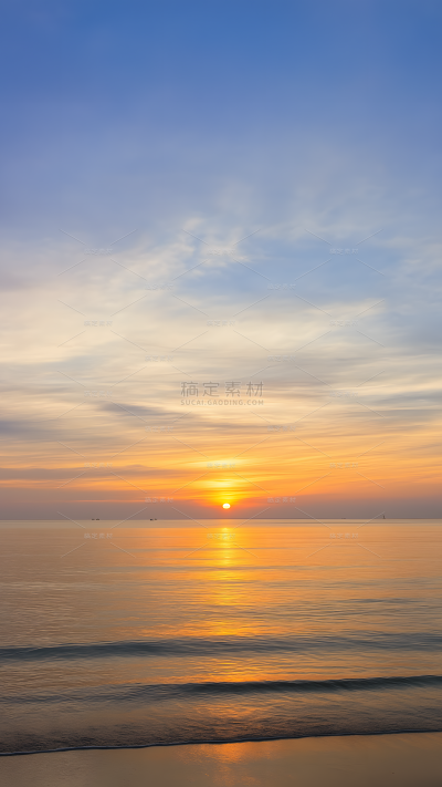 风光系列实景感海边落日风景（td）
