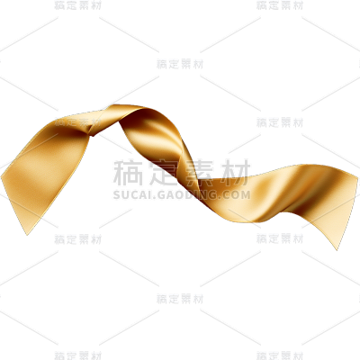 通用金色丝带彩带蝴蝶结装饰元素