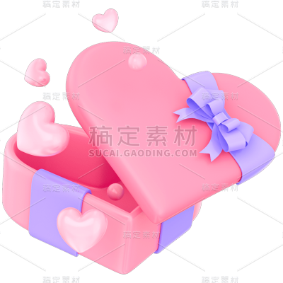 礼物盒元素粉色可爱风贴纸