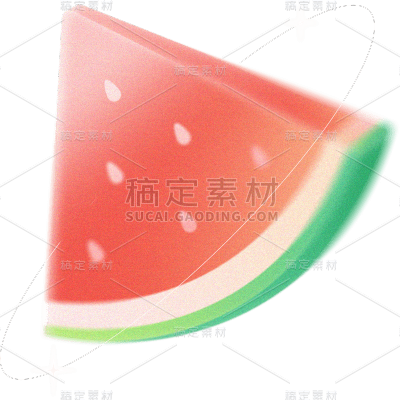 夏天夏季通用弥散风线条西瓜元素素材