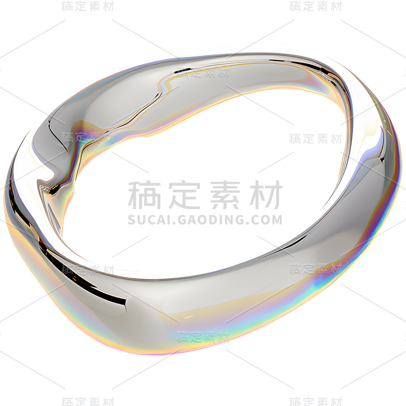 通用金属质感抽线几何链条装饰元素