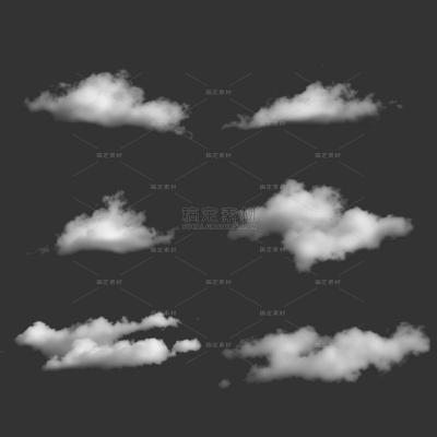特效系列写实感云朵组合元素贴纸