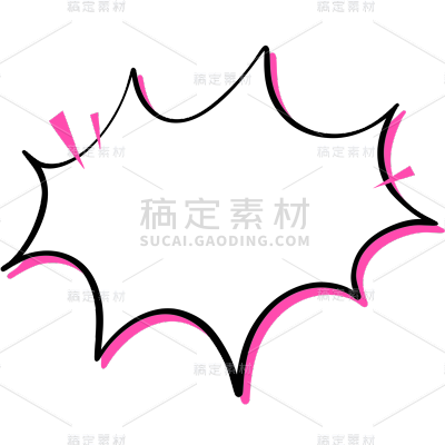 通用线条色块爆炸框元素