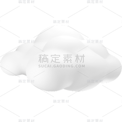 气象系列通用3D单朵云朵贴纸 
