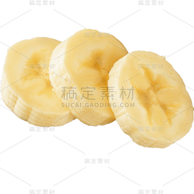 果蔬通用写实香蕉片贴纸 