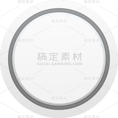 通用边框拟物白色立体圆形按钮元素素材